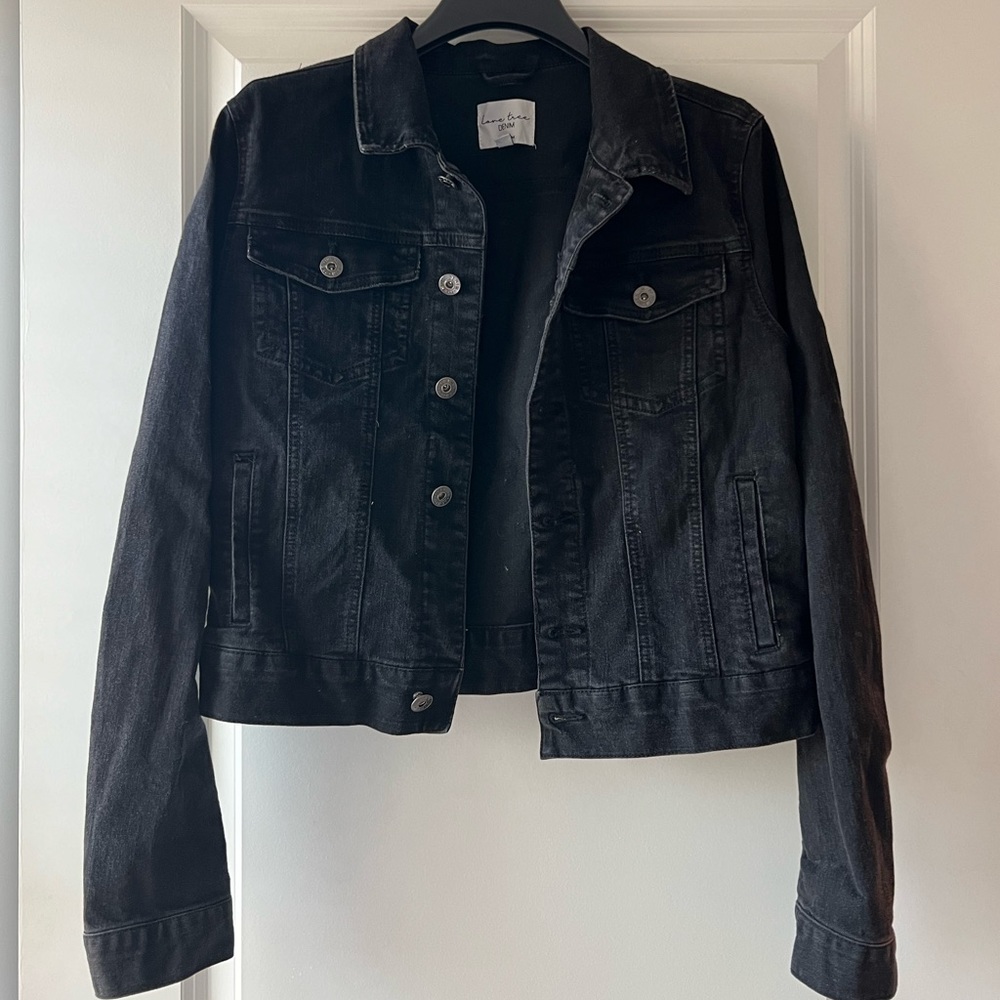 Black denim jacket